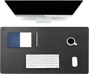 Desky PU Leather Desk Mat – Large 75x40cm – Water-Resistant Writing Surface & Mouse Pad – Anti-Slip Backing for Secure Placement on Any Desk