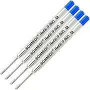 4 Pack - Ink Refill Blue Medium Schmidt P900 Parker Style Ballpoint Refill