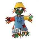 Metal Barnyard Scarecrow Garden Statue Sculpture