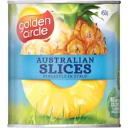 Golden Circle Australian Canned Fruit Tinned Pineapple Slices in Syrup 450g