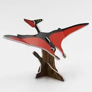 Crafty Bitz Dinosaur Dyi Mini 3D Puzzle, Red