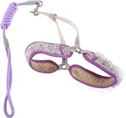 EXHUMKY Adjustable Dog Harness and Leash Set Pet Gear for Small to Medium Dogs and Cats High Strength Stylish Design for Outdoor Walking and Running