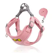 Adjustable Pet Chest Harness Soft Corduroy Dog Harness Kitten Chest Strap-Pink