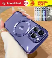 For iPhone 16 15 14 13 12 11 XR Pro Magsafe Case Cover Magnetic Shockproof Clear