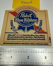 PABST BREWING CO of MILWAUKEE WI, "PABST BLUE BIBBON BEER" BEER COASTER.