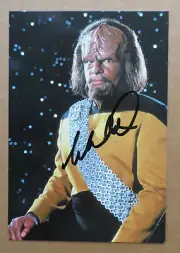 Star Trek Next Generation TNG Michael Dorn as Worf signed postcard!