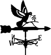 Wind vanes, Outdoor Garden Owl Metal Weathervane, Vintage Weather Vane Direction Indicator for Roof Paddock Decoration Professional Measuring Tools Easy Use