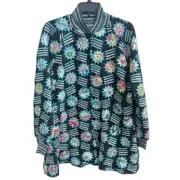Johnny Was NWT Chelsea Midi Bomber Jacket Embroidered Duster Coat Sz S Oversized