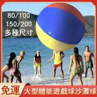 在飛比找Yahoo!奇摩拍賣優惠-充氣沙灘球 大型充氣球 海灘球超大玩耍球 大號遊戲球 加厚P