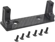 RC Car Servo Mounting Bracket for 1:10 Scale Front Axle Setup, Black