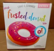 Intex Sand & Summer Pink Frosted Sprinkle Donut Pool Tube Float 39" x 10" 225G