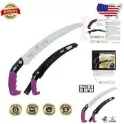 Lightweight 13" Curved High-Speed Steel Pruning Saw - Stylish Carrying Case