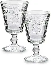 La Rochere Verre Versailles A Vin Set of 2 Wine Glasses 6.7 floz | French Decorated Goblets