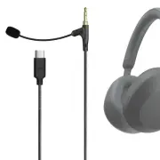 Geekria Boom Mic Headphones Cable with USB C Jack for Gaming & Meeting(5.6 ft)