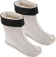 EXAOMBLE 1pair Men Thermal Rain Boot Liners Insulated Socks for Cold Weather Comfortable Detachable Inserts for Rain Work Boots Versatile Design
