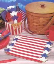 PATRIOTIC PICNIC SET --- PLASTIC CANVAS PATTERNS