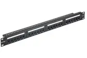 Astrotek 24 Ports UTP Patch Panel CAT6 RJ45 for 19' 1RU Rack Mount Data Network Cabinet Server PCB Type 110/Krone 3U' Black LS