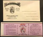 Mo-Ko Malted Milk Co. Original Vintage Adv. Envelope & Jar Label Elmira, N.Y.