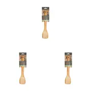 3PK Topchef Non-Stick Bamboo Turner/Spatula Wooden Cooking Kitchen Utensil Brown