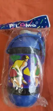 Vintage 80's Flomo Plastic Dual Water Super Bottle Flask Canteen Rare RB-SP29