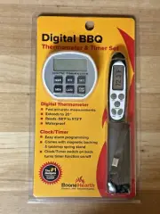 Boone Hearth Digital BBQ Food Thermometer / Kitchen Timer / Stopwatch / Clock