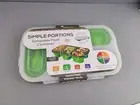 Kitchen Envy Green Collapsible Food Container With utensils for Heathy Meals