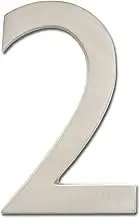 Architectural Mailboxes 3582SN-2 Brass 4-Inch Floating House Number, Satin Nickel 2"
