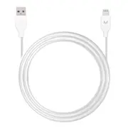 Moyork Cord 1.5m USB-A to Lightning Nylon Cable - Swan White