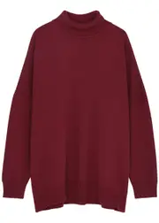 The Row Vinicius Roll-neck Cashmere Jumper - Burgundy - S (UK8-10 / S) S (UK8-10 / S)