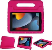 ProCase Kids Case for iPad 10.2 inch 9th 2021/ 8th 2020/ 7th 2019/ iPad Air 10.5" 2019/ iPad Pro 10.5, Shockproof Convertible Handle Stand Cover Light Weight Kids Friendly Case for iPad 9/8/7 -Magenta