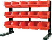 W5186 15-Bin 3-Tier Table Top Storage Organizer Rack.