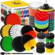 40 pcs. Drill Brush Set Power Scrubber Pads for Car Grout Kitchen Bathroom Clean