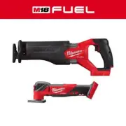 Milwaukee Reciprocating Saw + Oscillating-Tool 18V Li-Ion Cordless (Tool-Only)