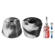 Roller Skate Toe Stops with Screwdriver Brake Stoppers Block, Mixed Black White