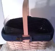 Longaberger Unstained Spring Basket with Protector And Liner
