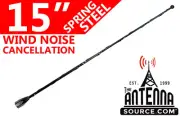 15" Black Spring Stainless AM/FM Antenna Mast Fits: 1987-1992 Dodge Daytona