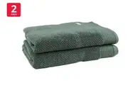 Onkaparinga Set of 2 550GSM Avalon Bath Sheets (Fir Green)