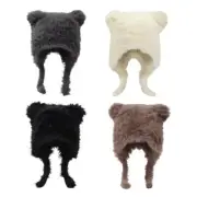Funny Bear Hat Plush Beanie Hat Lady Ear Muffs Cycling Cap Fashion Costume Hat