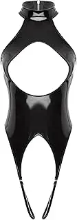 [GRRKDFQ] Women's Erotic Costumes Cut Out Crotchless Jumpsuit Lingerie