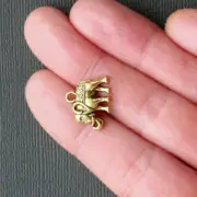 BULK 50 Elephant Charms Antique Golden Tone - GC116