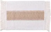 Arzoe Boho Placemats Set of 4, Christmas Placemats Macrame Table Decor and Farmhouse Style Placemats Natural Cotton Burlap, for Dining Table Centerpiece Thanksgiving Home Decorations