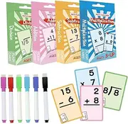 Math Multiplication Flash Cards, Educational Card, 2.99x4.61 Inches Flashcard Multiplication and Division, Colorful Learning Set for Classroom Use
