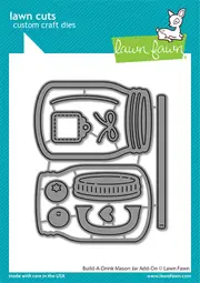 Lawn Fawn Build-A-Drink Mason Jar Add-On Die