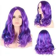 HAGERYLB 50CM Short Wig Anime Descendants 3 Mal Wave Curly Wig Cosplay Costume Heat Resistant Hair Women Cosplay Wigs
