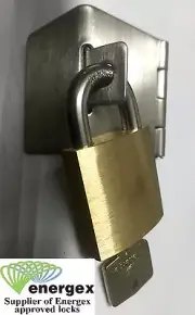 Approved Energex Lock Padlock and Hasp for meter box key Aurthorized Energex