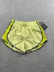 NEW Nike Shorts Womens Extra Small Yellow Black Drifit Run Running Runner Ladies