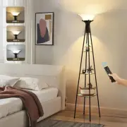 Floor Lamp with Shelves, 69” Tall Shelf Lamp with Remote Remote Control Include