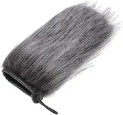TEMPNAP Mic Cover 18cm Microphone Fur Pop Filter Windscreen for Outdoor Recording
