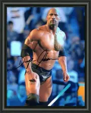 WWE - DWAYNE JOHNSON SIGNED - THE ROCK - A4 AUTOGRAPHED PHOTO POSTER