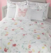 Nicole Miller Home 10pc Floral Print Full/Queen Comforter and Sheet Set. NEW